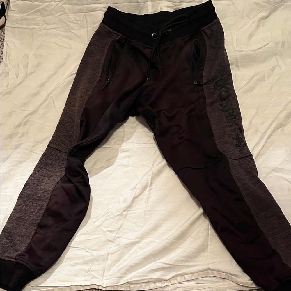 Akademiks Black and Gray Joggers